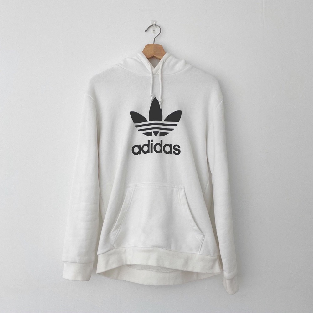 wiite adidas hoodie